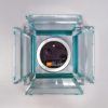 1970s Astonishing Table Clock by Omodomo in Crystal. Made in Italy