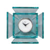 1970s Astonishing Table Clock by Omodomo in Crystal. Made in Italy