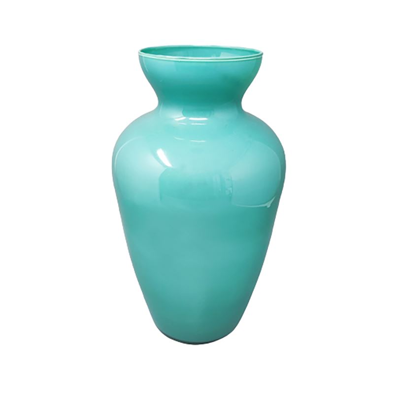 1970s Gorgeous Aquamarine Vase by Carlo Nason in Murano Glass. Made in Italy