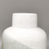 1970s Gorgeous Green And White Vase in Ceramic by F.lli Brambilla. Made in Italy