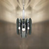 1970s Gorgeous Grey Smoked Chandelier by Veca in Murano Glass. Made in Italy