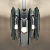 1970s Gorgeous Grey Smoked Chandelier by Veca in Murano Glass. Made in Italy