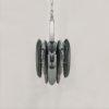 1970s Gorgeous Grey Smoked Chandelier by Veca in Murano Glass. Made in Italy