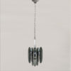 1970s Gorgeous Grey Smoked Chandelier by Veca in Murano Glass. Made in Italy