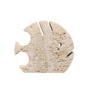1970s Original Big Travertine Fish Sculpture by Enzo Mari for F.lli Mannelli