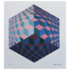 1970s Original Gorgeous Victor Vasarely Op Art Limited Edition Lithograph 1970s Original Gorgeous Victor Vasarely Op Art Limited Edition Lithograph