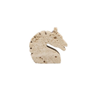 1970s Original Travertine Horse Sculpture by Enzo Mari for F.lli Mannelli