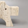 1970s Original Travertine Scottish Terrier Sculpture by Enzo Mari for F.lli Mannelli