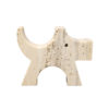 1970s Original Travertine Scottish Terrier Sculpture by Enzo Mari for F.lli Mannelli