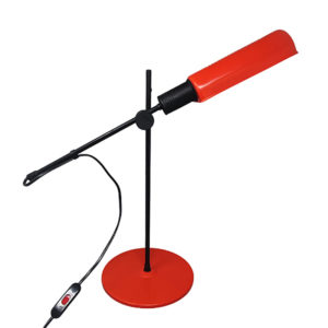 1970s Stunning Red Table Lamp by Veneta Lumi. Made in Italy