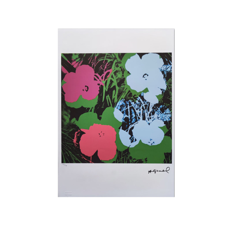1980s Gorgeous Andy Warhol “Flowers” Limited Edition Lithograph