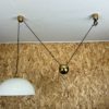 60s 70s lamp ceiling lamp hanging lamp Florian Schulz brass white design
