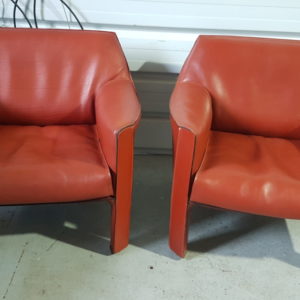 Pair armchairs Model CAB 415 by Mario Bellini for Cassina