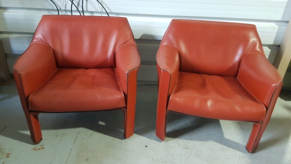 Pair armchairs Model CAB 415 by Mario Bellini for Cassina