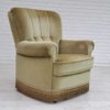 80s, Danish velour chair, original condition, beech wood