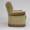 80s, Danish velour chair, original condition, beech wood