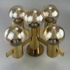 60s 70s ceiling lamp chandelier Gaetano Sciolari for Sciolari brass