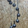 60s 70s Wortmann & Filz cascade lamp ceiling light chrome space age