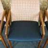 4x 60s 70s Teak Dining Chair Henning Kjaernulf for Korup Stolefabric Model 23