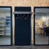 60s 70s wardrobe wall wardrobe Läsko 3-part chrome space age design