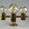 60s 70s ceiling lamp chandelier Gaetano Sciolari for Sciolari brass