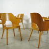 Rare set of beech dining chairs by Oswald Haerdtl (1899-1859) and produced by Ton (Thonet) in former Czech Republic, 1950s