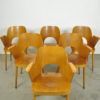 Rare set of beech dining chairs by Oswald Haerdtl (1899-1859) and produced by Ton (Thonet) in former Czech Republic, 1950s