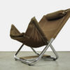 Foldable canvas lounge chairs, model X75-4, by Borge Lindau & Bo Lindekrantz for Lammhults, Sweden 70s