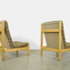 Rare mid-century oak easy lounge chairs by Bernt Petersen for Schiang Furniture, Denmark 1960s