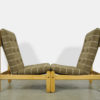 Rare mid-century oak easy lounge chairs by Bernt Petersen for Schiang Furniture, Denmark 1960s