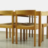 Vintage dining table set, 4 oak chairs and matching extendable table by Gerard Geytenbeek for AZS, Netherlands 1960s
