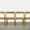 Vintage dining table set, 4 oak chairs and matching extendable table by Gerard Geytenbeek for AZS, Netherlands 1960s
