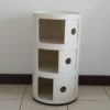 1970s Pair of vintage White Plastic Modular Cabinets by Anna Castelli Ferrieri for Kartell. Made in Italy 1970s Pair of vintage White Plastic Modular Cabinets by Anna Castelli Ferrieri for Kartell. Made in Italy