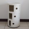 1970s Pair of vintage White Plastic Modular Cabinets by Anna Castelli Ferrieri for Kartell. Made in Italy 1970s Pair of vintage White Plastic Modular Cabinets by Anna Castelli Ferrieri for Kartell. Made in Italy