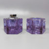 1970s Stunning Purple Smoking Set By Antonio Imperatore in Murano Glass. Made in Italy
