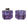 1970s Stunning Purple Smoking Set By Antonio Imperatore in Murano Glass. Made in Italy