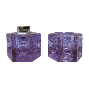 1970s Stunning Purple Smoking Set By Antonio Imperatore in Murano Glass. Made in Italy