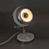 1970s Gorgeous Pair of White Eyeball Table Lamps by Veneta Lumi. Made in Italy