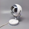 1970s Gorgeous Pair of White Eyeball Table Lamps by Veneta Lumi. Made in Italy