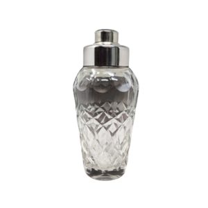 1950s Gorgeous Bohemian Cut Crystal Cocktail Shaker. Made in Italy