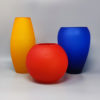 1960s Gorgeous Set of 3 Vases in Murano Glass, Made in Italy