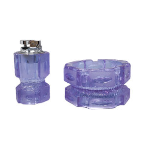 1970s Stunning Purple Smoking Set By Antonio Imperatore in Murano Glass. Made in Italy