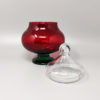 1960s Astonishing Red and Green Jar in Empoli Glass by Rossini. Made in Italy