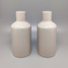 1970s Amazing Pair of Vases in Ceramic by F.lli Brambilla in Beige Color. Made in Italy