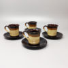 1970s Gorgeous Brown Coffee Set in Faenza Ceramic. Handmade Made in Italy 1970s Gorgeous Brown Coffee Set in Faenza Ceramic. Handmade Made in Italy