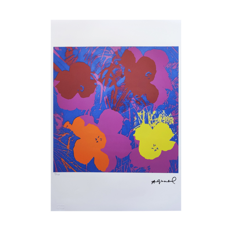 1980s Gorgeous Andy Warhol “Flowers” Limited Edition Lithograph