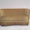 70s, Danish vintage 2 seater "Banana" sofa, velour, original condition