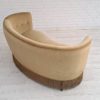 70s, Danish vintage 2 seater "Banana" sofa, velour, original condition