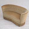70s, Danish vintage 2 seater "Banana" sofa, velour, original condition