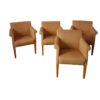 Rare set of four dining chairs attributed to Ilmar Lappalainen and produced by Asko, 1960s Finland